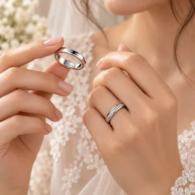 Beyaz Altın Alyans 3 mm