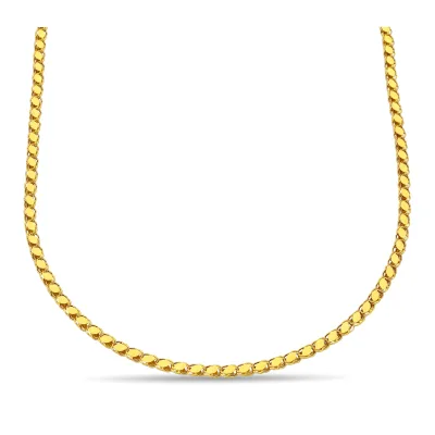14 Ayar Arpa Zincir Altın Kolye 60 cm