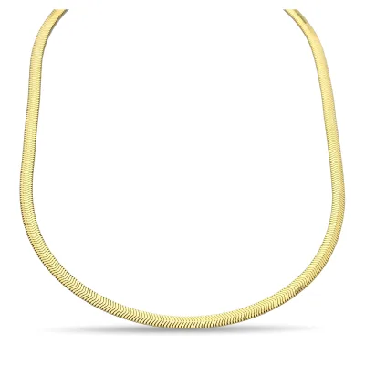 14 Ayar Balık Sırtı Zincir Altın Kolye 55 cm