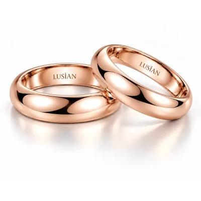 Klasik Bombeli Rose Altın Alyans 5 mm