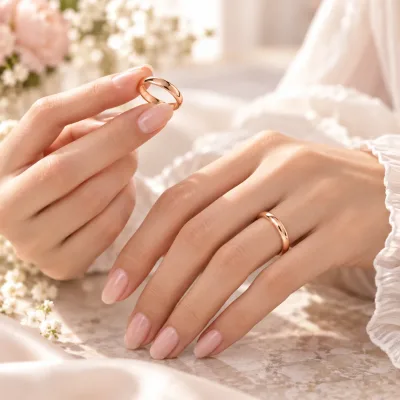 Klasik Bombeli Rose Altın Alyans 3 mm
