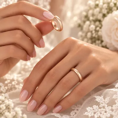 Klasik Bombeli Mat Beyaz Rose Alyans 3 mm